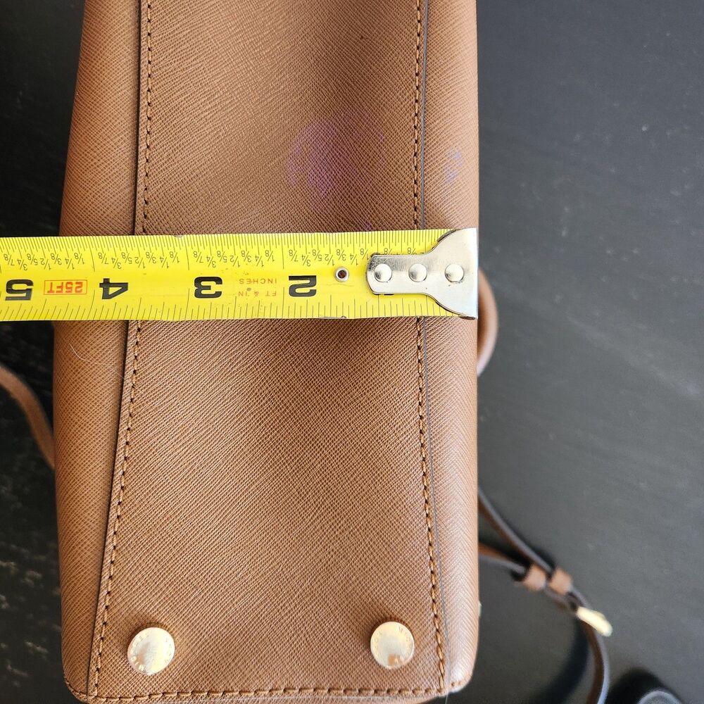 Michael Kors Ciara Studded‎ Satchel-shoulder & hand straps cognac leather - Picture 12 of 12